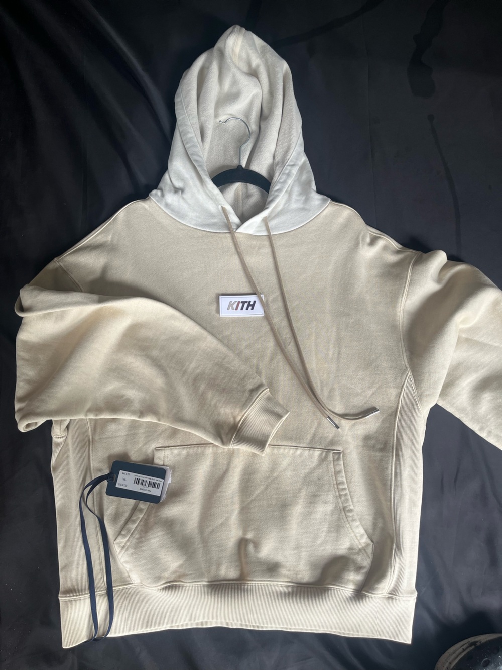 Kith Cream and White Two-Tone Hoodie